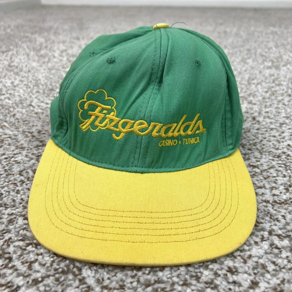 Fitzgeralds Casino Tunica Hat Cap‎ Snap Back Green Advertising Shamrock Mens
